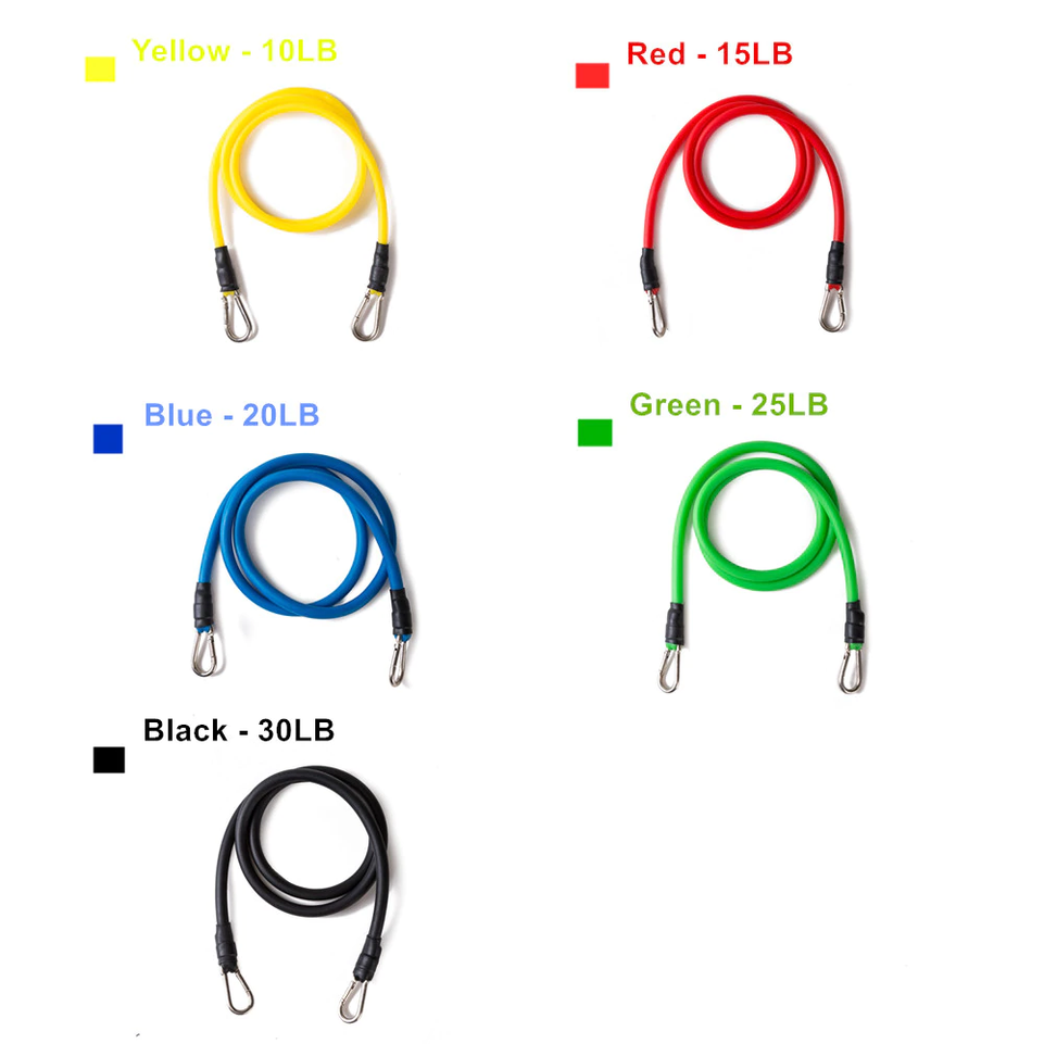 17 Pcs Set Resistance Bands with Door Anchor and Ankle Straps Yoga Fitness