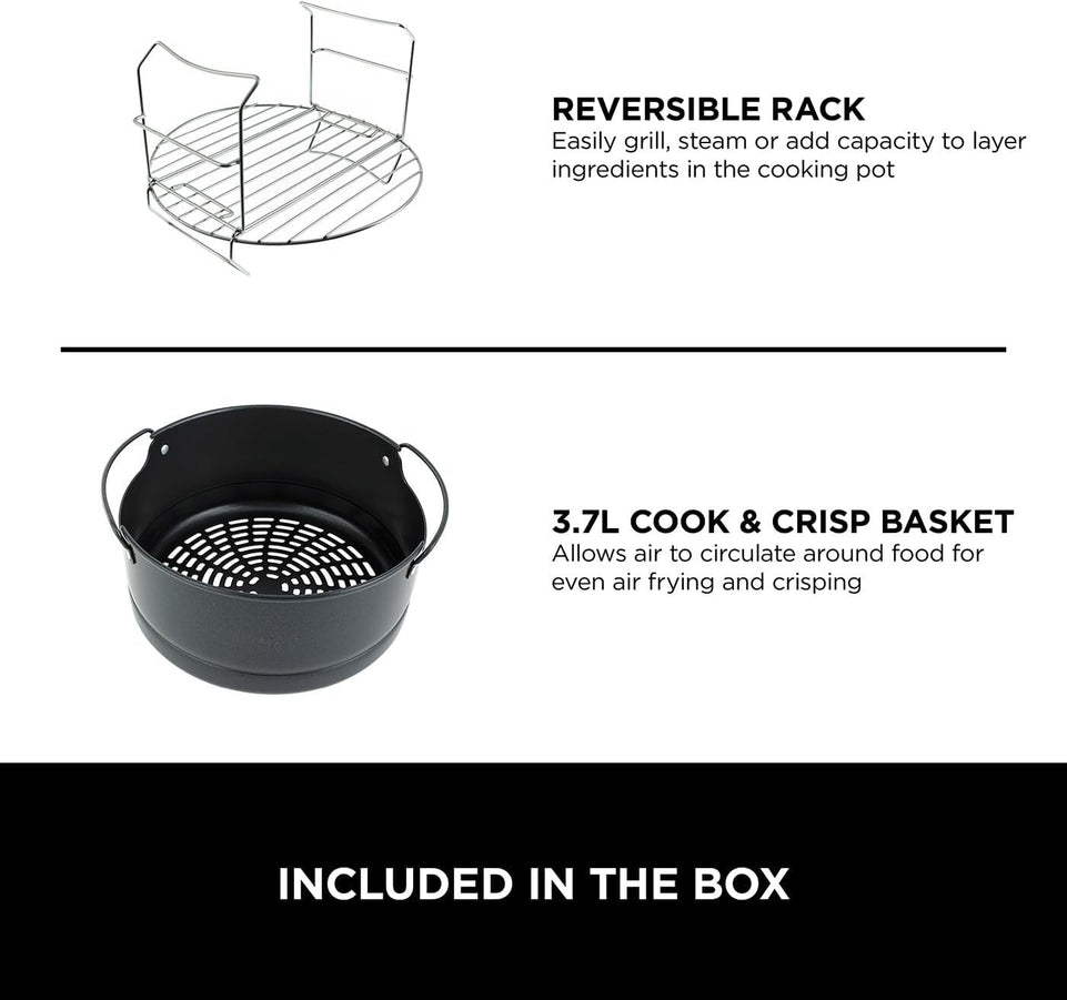 Ninja Foodi 9-in-1 Multi Cooker, 6L with 9 Cooking Functions,Black, OP350UK