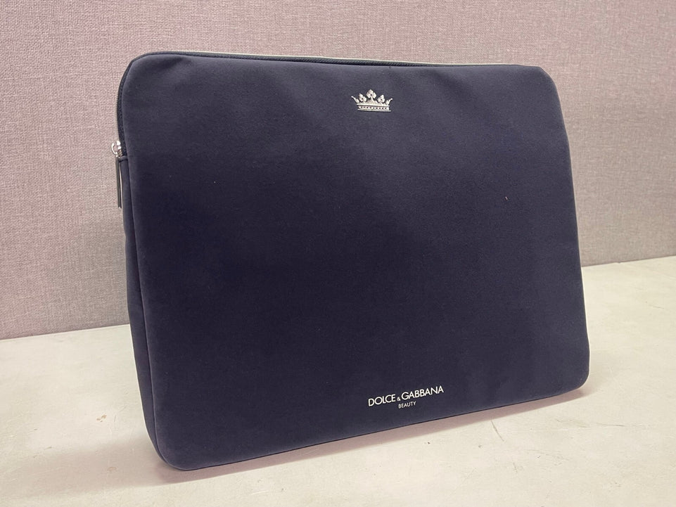 Dolce & Gabbana navy black rich velvet Toiletry Pouch Bag Travel Bag