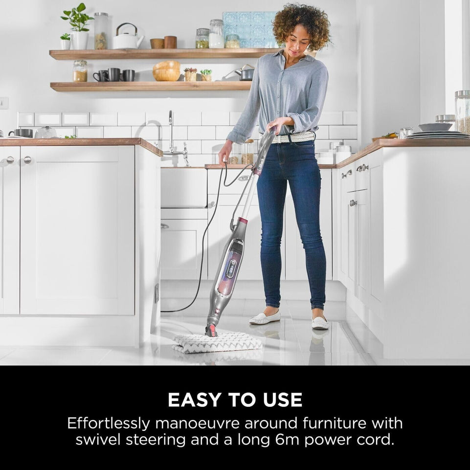Shark S6003UK Klik n' Flip Smartronic Deluxe Steam Mop - Bordeaux/Steel Grey