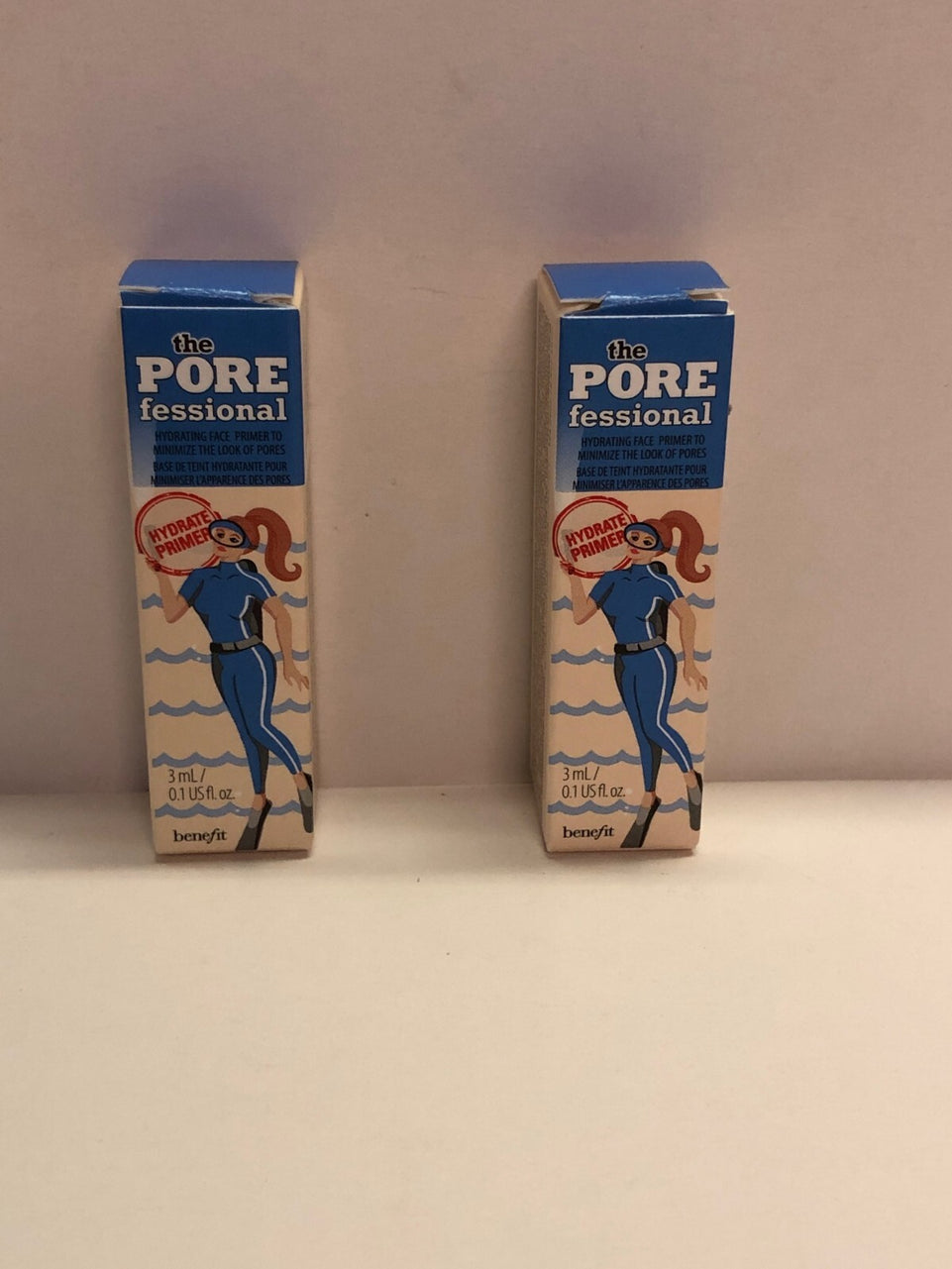 2x Benefit The Porefessional Hydrate Primer 3ml Mini New