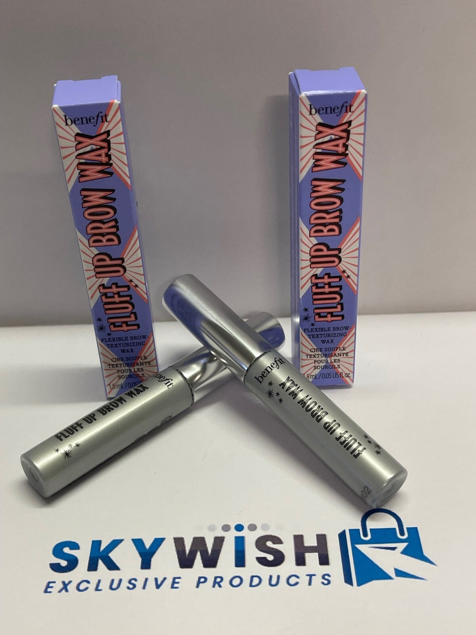 2X Benefit FLUFF UP BROW WAX Flexible Eyebrow Texturising 1.5ml