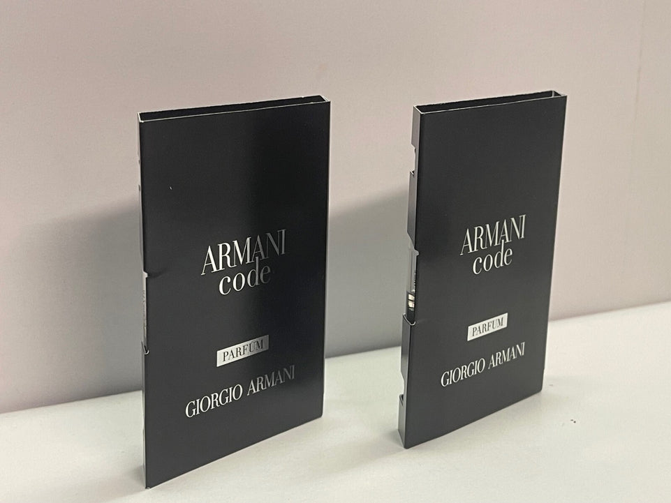 2x ARMANI - code - PARFUM - 1.2ml - Sample - Genuine