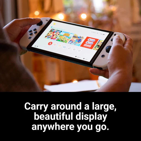 Nintendo Switch – OLED Model Console (White or Neon Red/Blue Joy-Con)