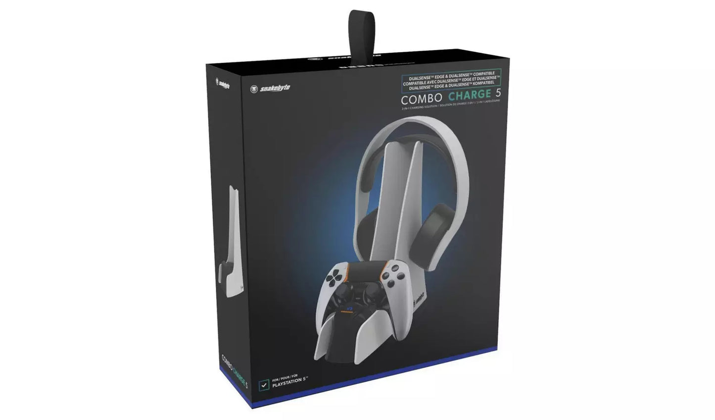 Snakebyte Combo Charge 5 For Controller & Headset - PS5