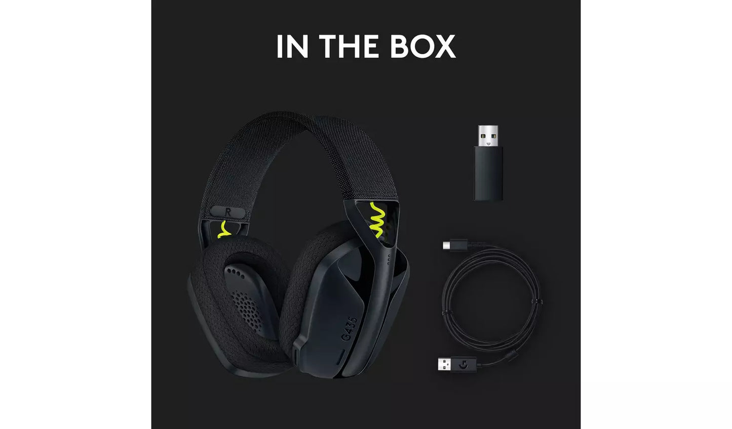 Logitech G435 Wireless PS5, PS4, Switch, PC Headset - Black