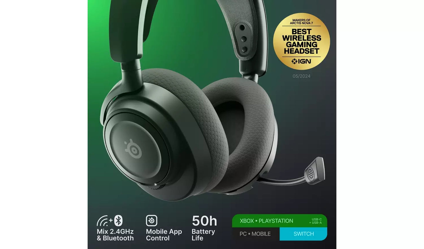 SteelSeries Arctis Nova 7X Wireless Gaming Headset - Black