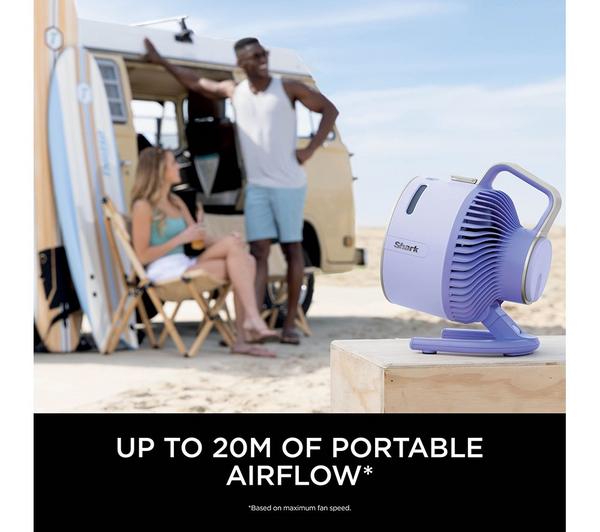 SHARK FlexBreeze HydroGo FA050UKLV Portable 6.8" Misting Turbo Fan