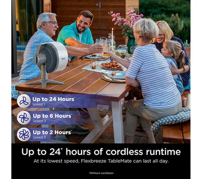 SHARK FlexBreeze Tablemate FA150UK Portable 11.8" Desk Fan - Winter Fog