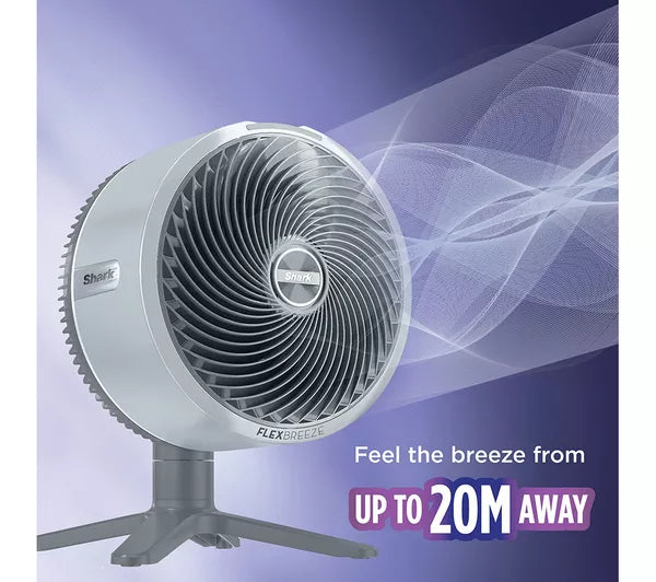 SHARK FlexBreeze Tablemate FA150UK Portable 11.8" Desk Fan - Winter Fog