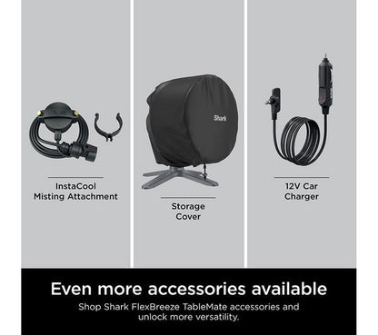 SHARK FlexBreeze Tablemate FA150UK Portable 11.8" Desk Fan