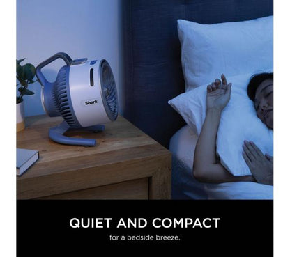 SHARK FlexBreeze HydroGo FA050UKBL Portable 6.8" Misting Turbo Fan - Glacier Blue & Cool Gray