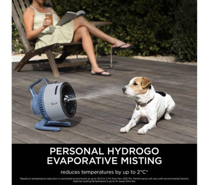 SHARK FlexBreeze HydroGo FA050UKBL Portable 6.8" Misting Turbo Fan - Glacier Blue & Cool Gray