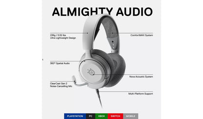 SteelSeries Arctis Nova 1P PS5, Switch, PC Gaming Headset