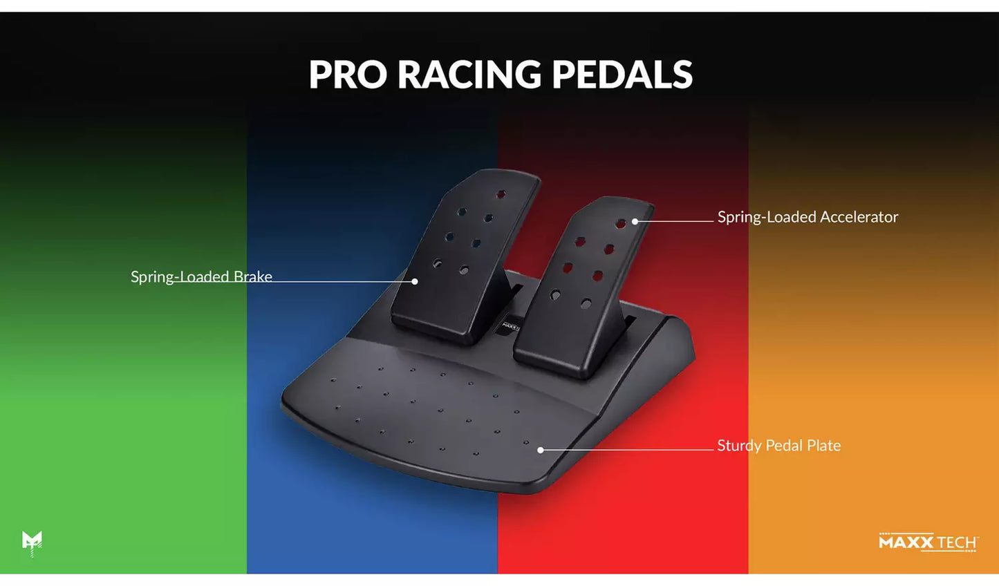Maxx Tech Pro Racing Wheel Kit For PC, Xbox, PS4 & Switch