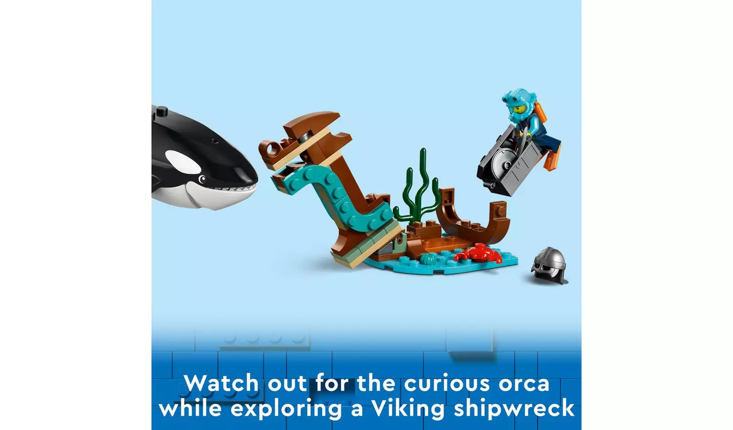 LEGO City Arctic Explorer Ship, Big Floating Boat Toy 60368