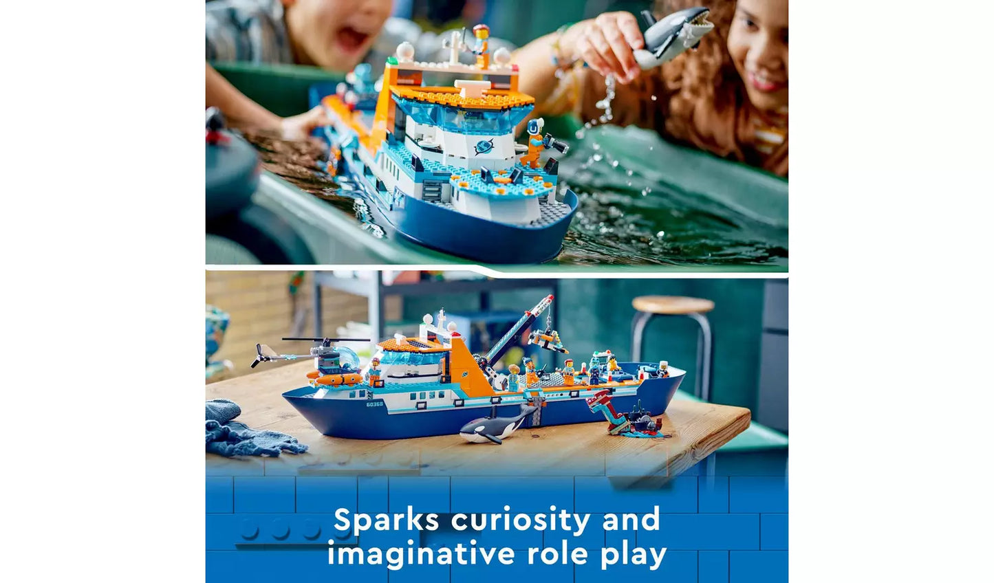 LEGO City Arctic Explorer Ship, Big Floating Boat Toy 60368