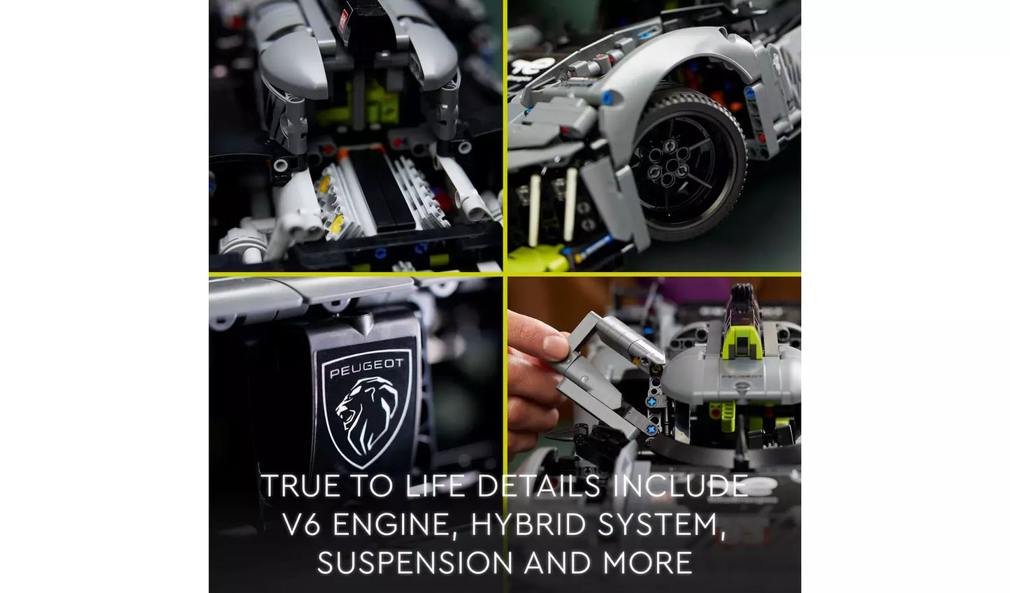 LEGO Technic PEUGEOT 9X8 24H Le Mans Hybrid Hypercar 42156