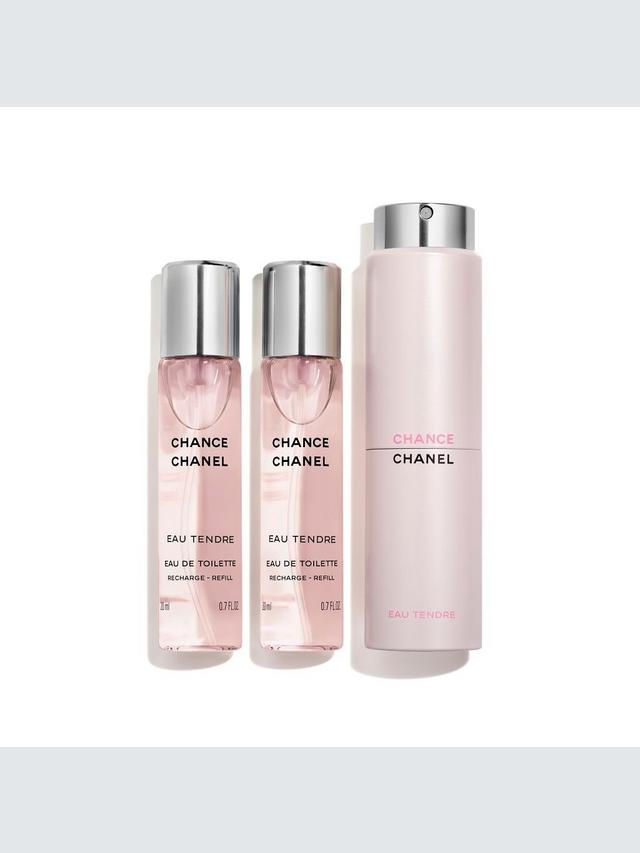 Chance Eau Tendre Eau de Toilette Twist and Spray, 3 x 20ml