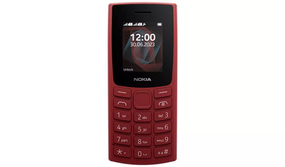 Nokia 105 Mobile Phone - Red SIM Free