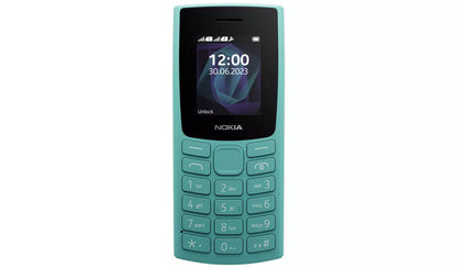 Nokia 105 Mobile Phone - Cyan SIM Free