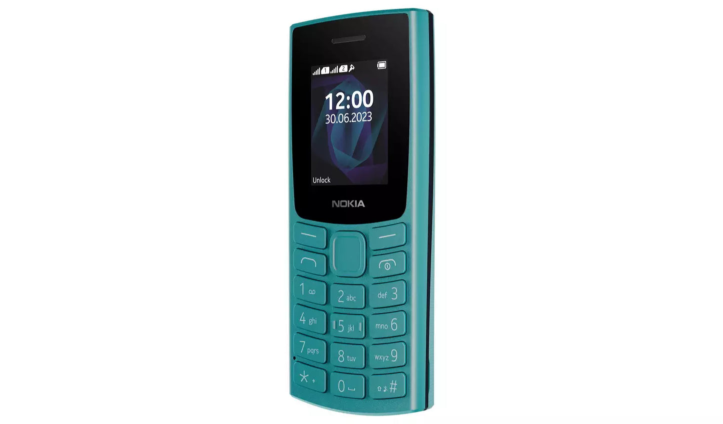 Nokia 105 Mobile Phone - Cyan SIM Free