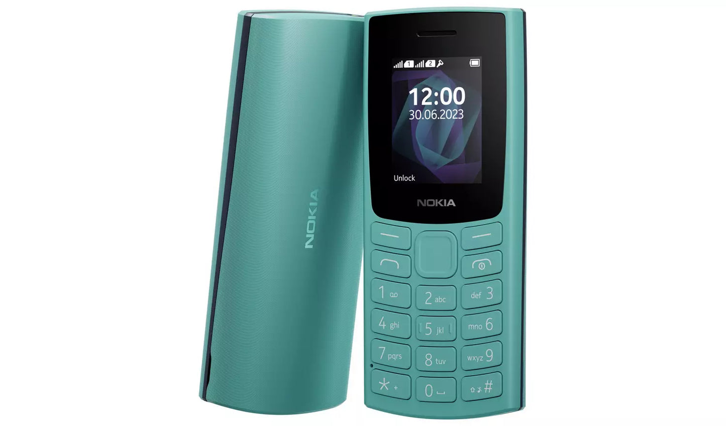 Nokia 105 Mobile Phone - Cyan SIM Free