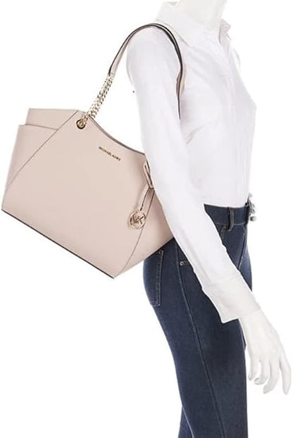 Michael Kors Jet Set Travel Large Chain Shoulder Tote (Soft Pink), Soft Pink