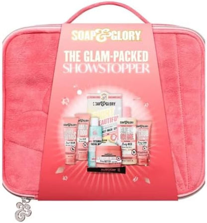 Soap & Glory Gift Set, Bath and Body Collection with Face Mask, Hand Cream, Foot Cream, Body Butter, Body Polish, Body Wash, Lip Gloss, Wash Bag - Christmas Gift Set