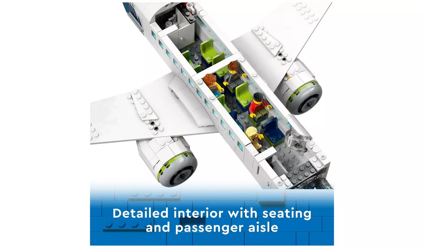 LEGO City Passenger Aeroplane Toy & 4 Airport Vehicles