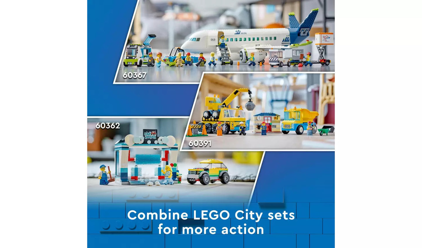 LEGO City Passenger Aeroplane Toy & 4 Airport Vehicles