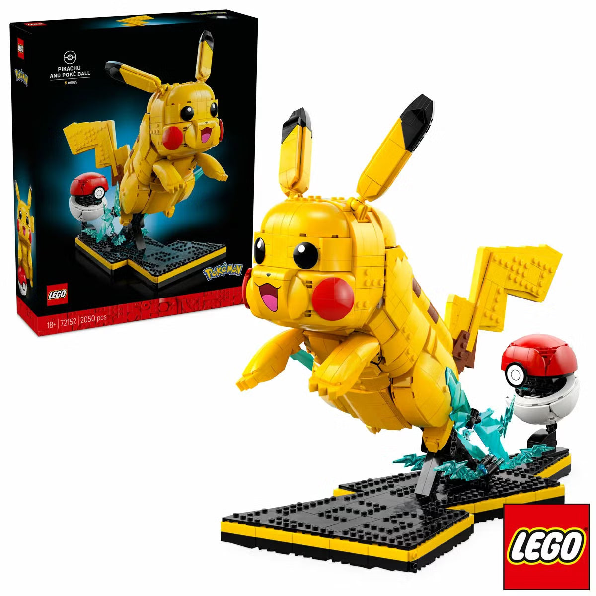 LEGO Pokémon Pikachu and Poké Ball - Model 72152 (18+ Years)