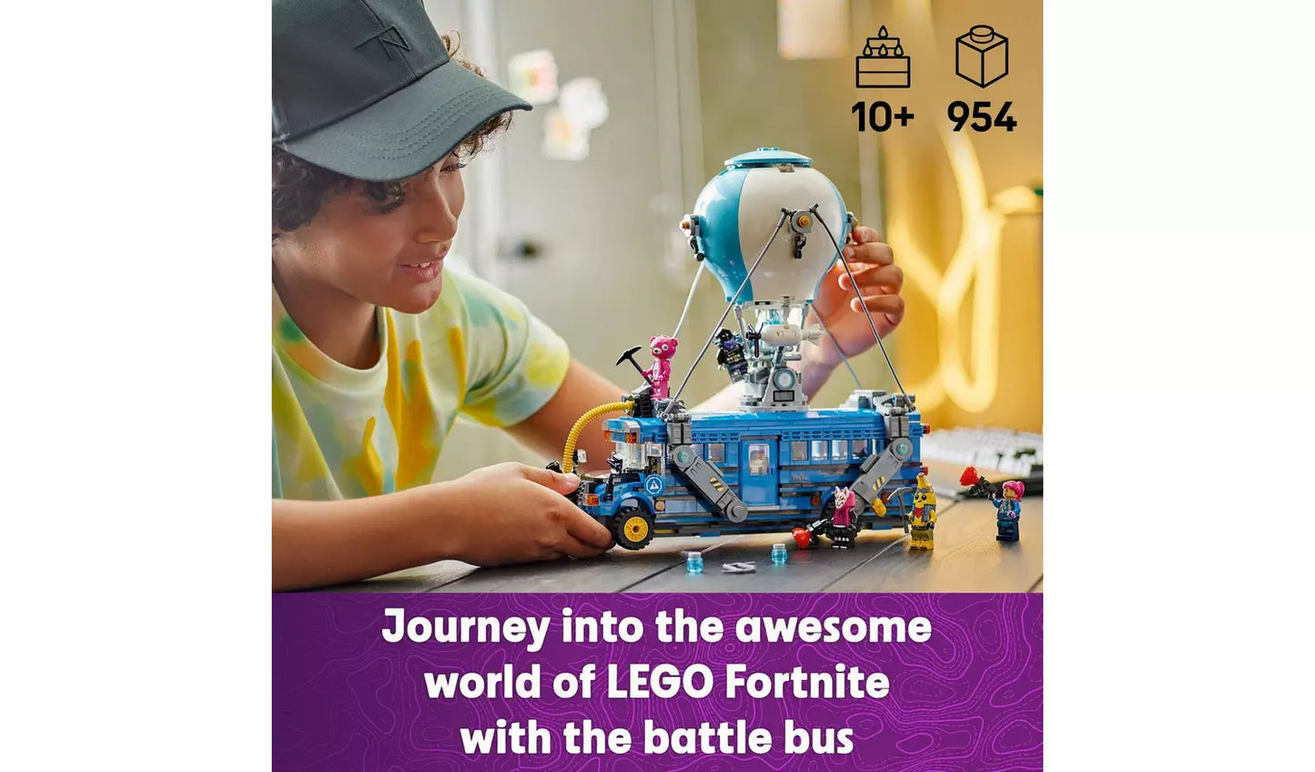 LEGO Fortnite Battle Bus Toy Set with 9 Characters 77073