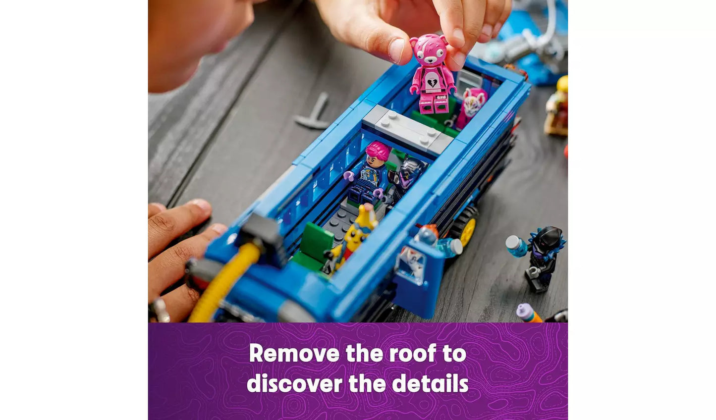 LEGO Fortnite Battle Bus Toy Set with 9 Characters 77073