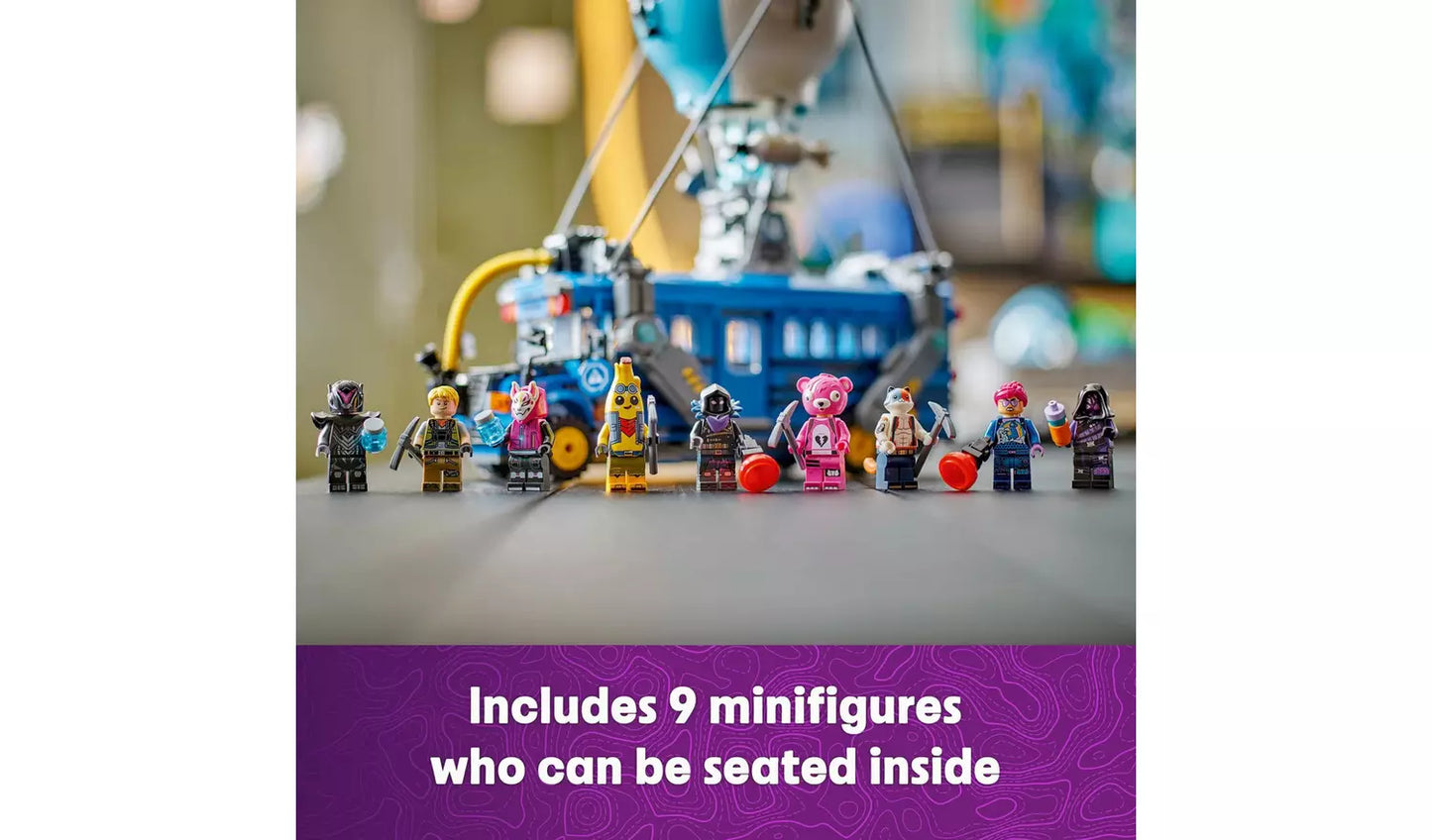 LEGO Fortnite Battle Bus Toy Set with 9 Characters 77073