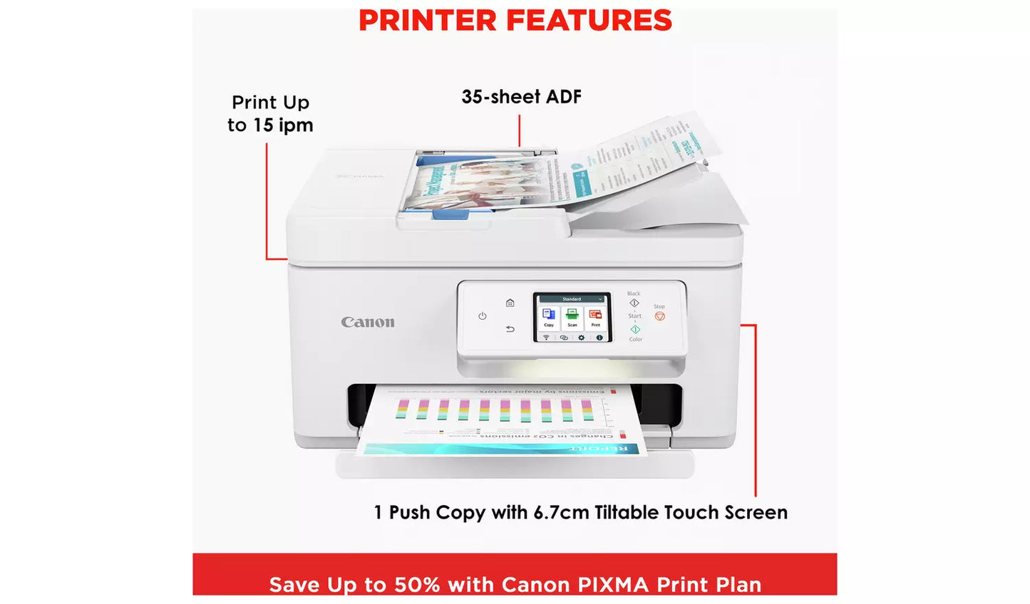 Canon PIXMA TS7750i Wireless Multifunction Printer - White