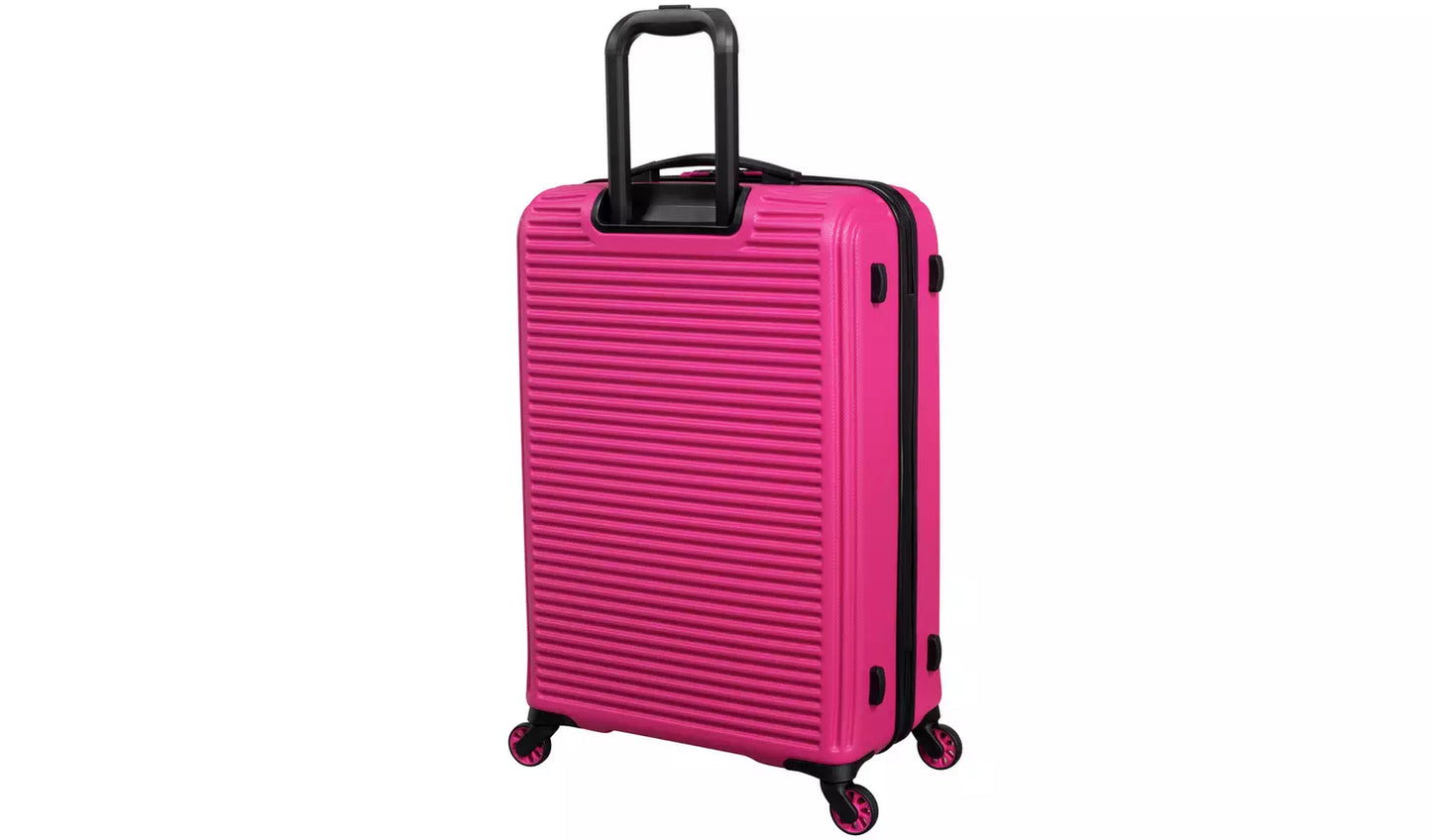 IT Luggage Shutter 3pc 8 Wheel Hard Suitcase Set - Pink
