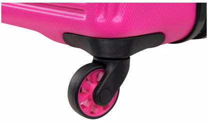 IT Luggage Shutter 3pc 8 Wheel Hard Suitcase Set - Pink