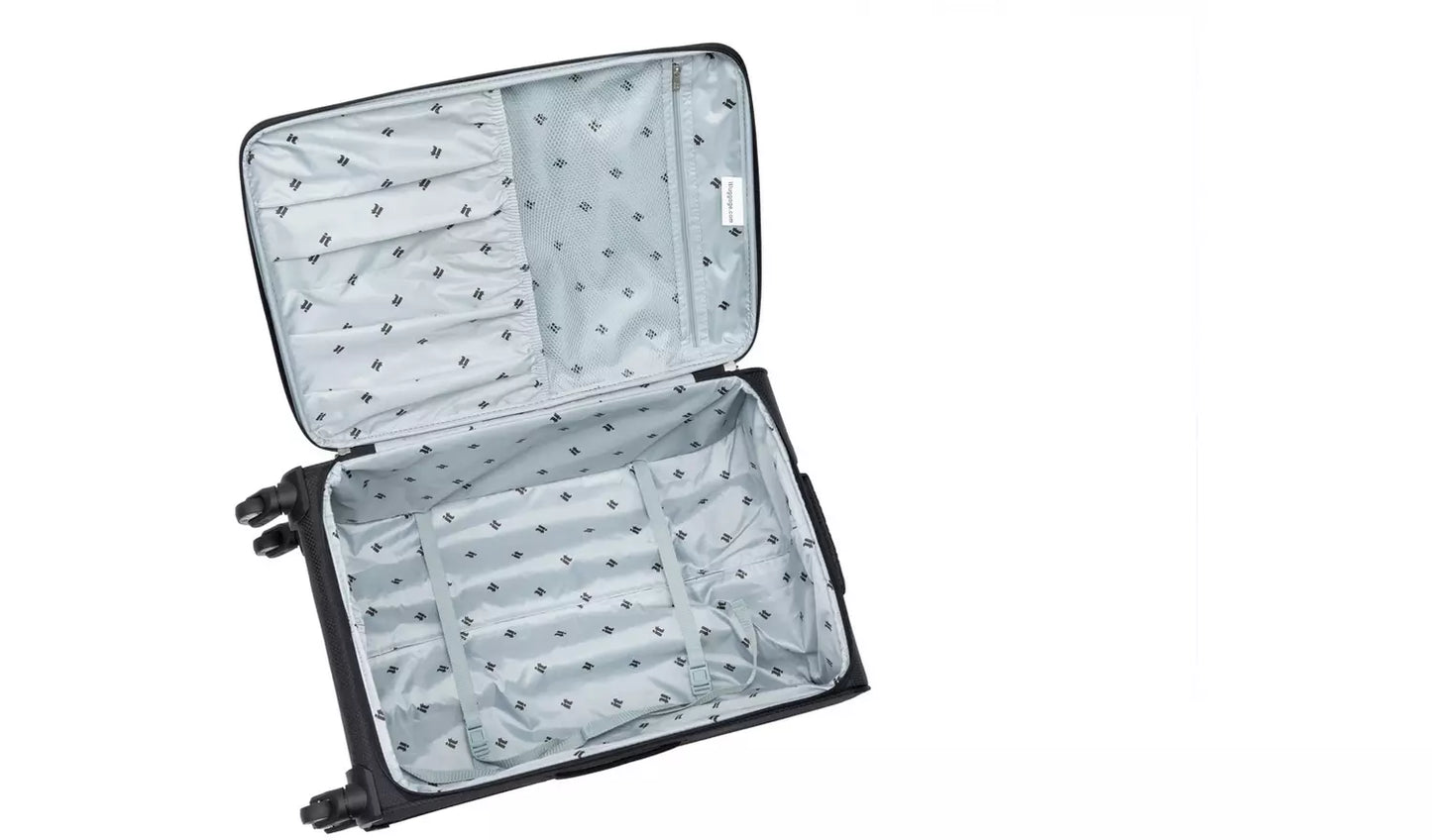 IT Luggage Striving 3pc 8 Wheel Suitcase Set - Black