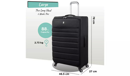 IT Luggage Striving 3pc 8 Wheel Suitcase Set - Black