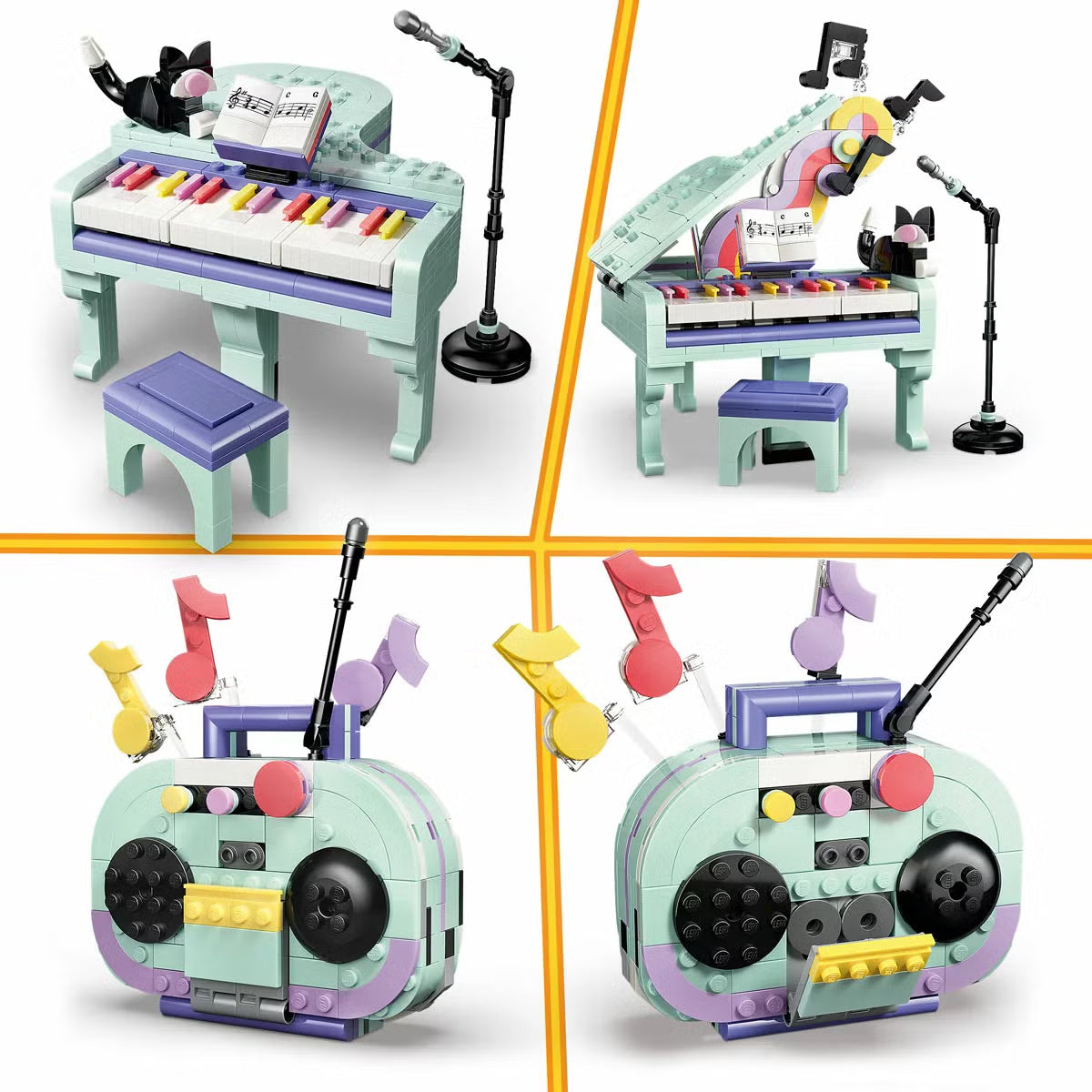 LEGO Creator 3-in-1 Music Decor Piano with Cat - Model 31392 (9+ Years)
