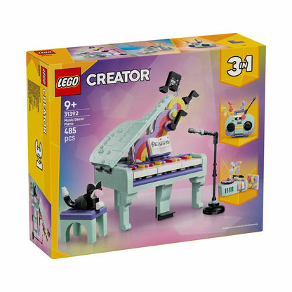 LEGO Creator 3-in-1 Music Decor Piano with Cat - Model 31392 (9+ Years)