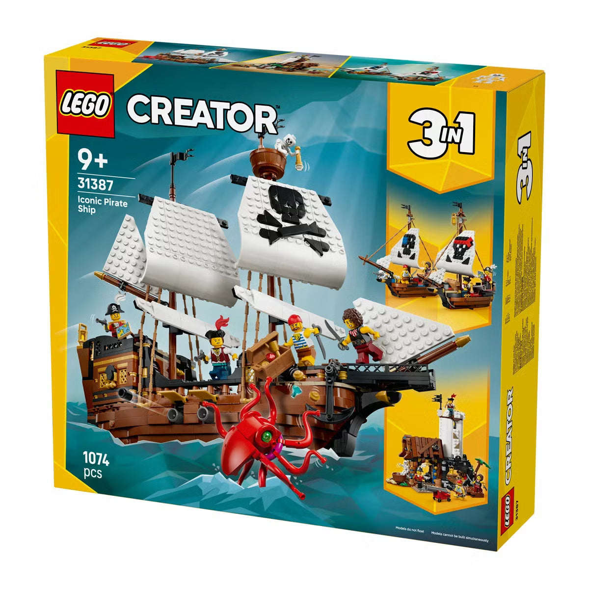 LEGO Creator 3-in-1 Iconic Pirate Ship - Model 31387 (9+ Years)