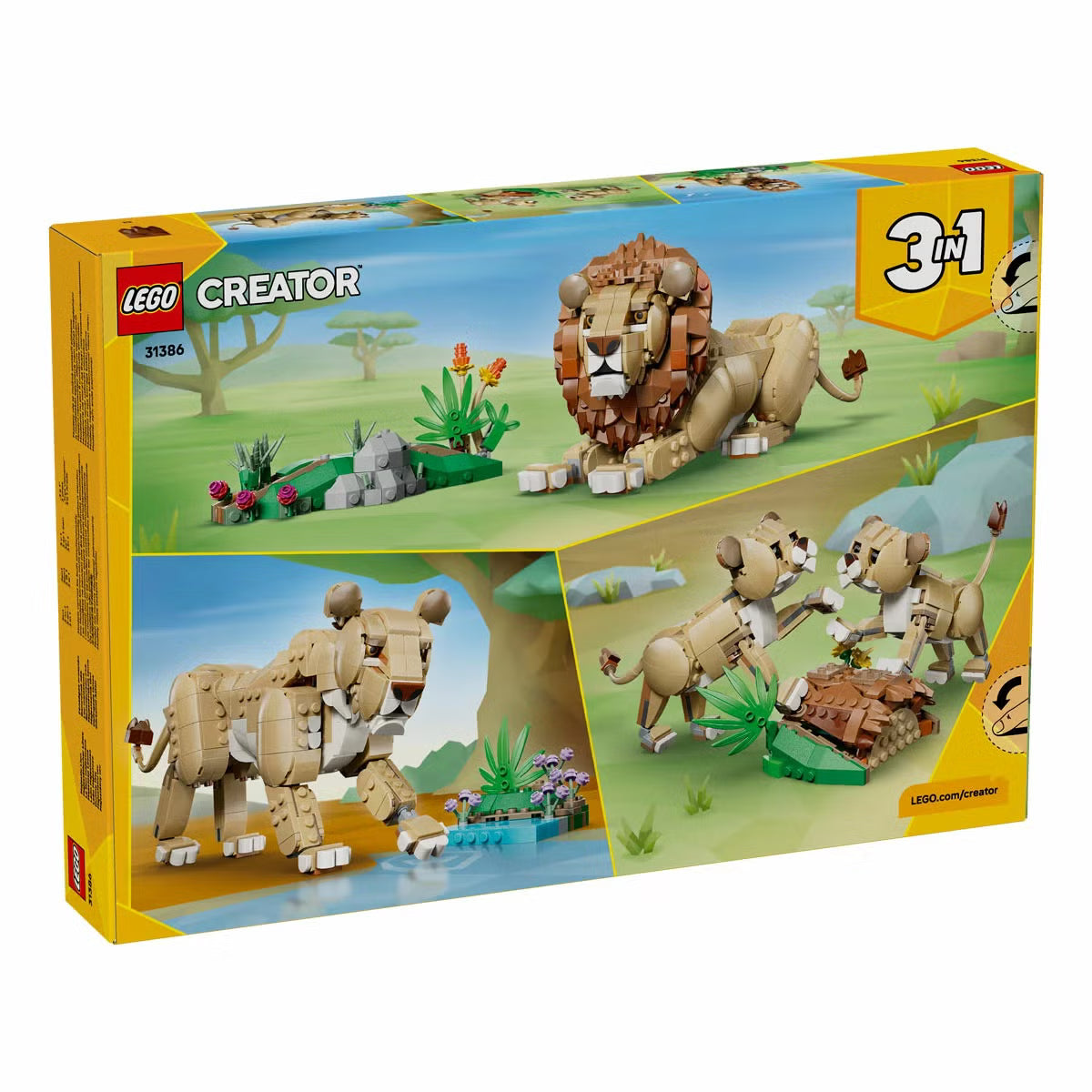 LEGO Creator 3-in-1 Wild Animals: Majestic Lion - Model 31386 (9+ Years)