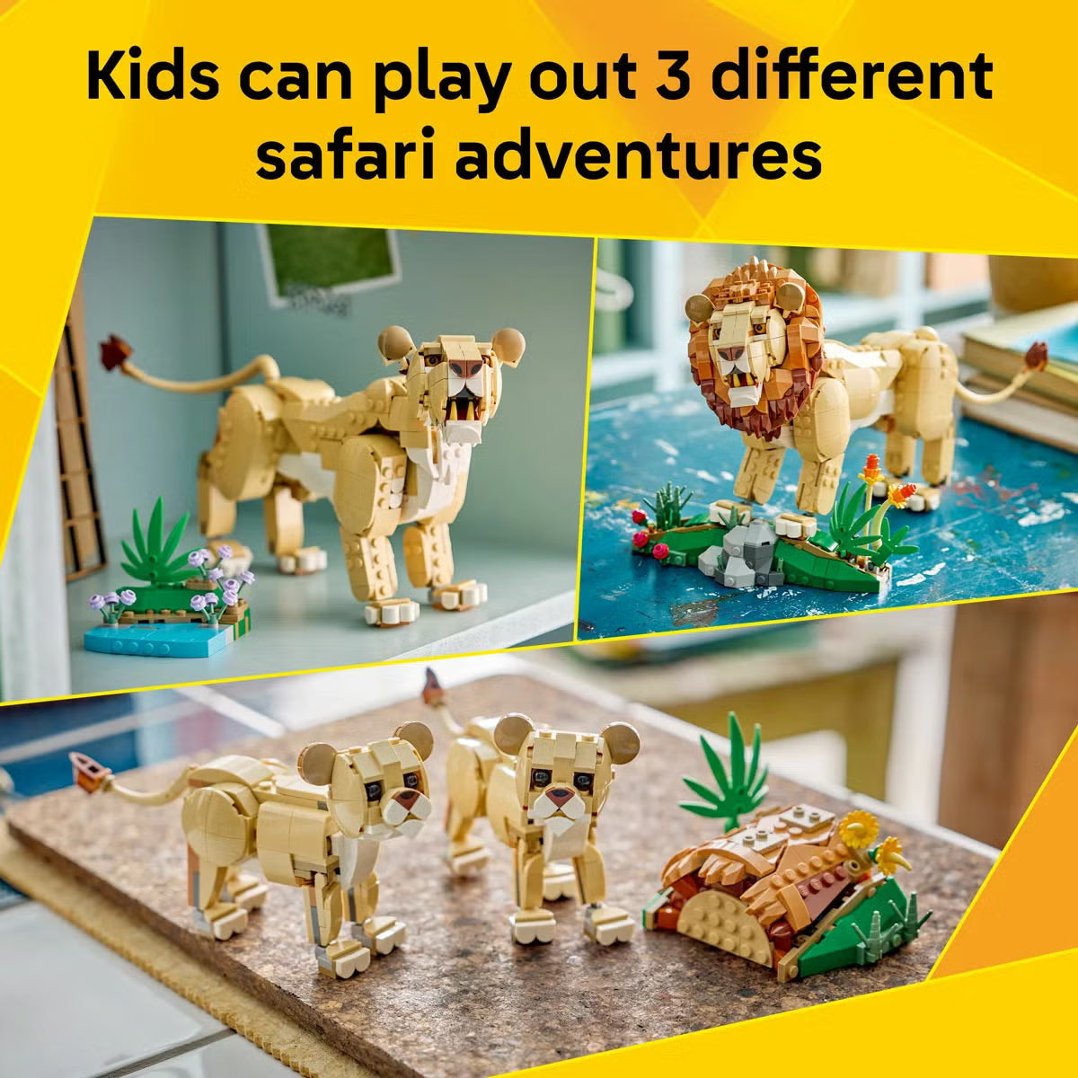 LEGO Creator 3-in-1 Wild Animals: Majestic Lion - Model 31386 (9+ Years)
