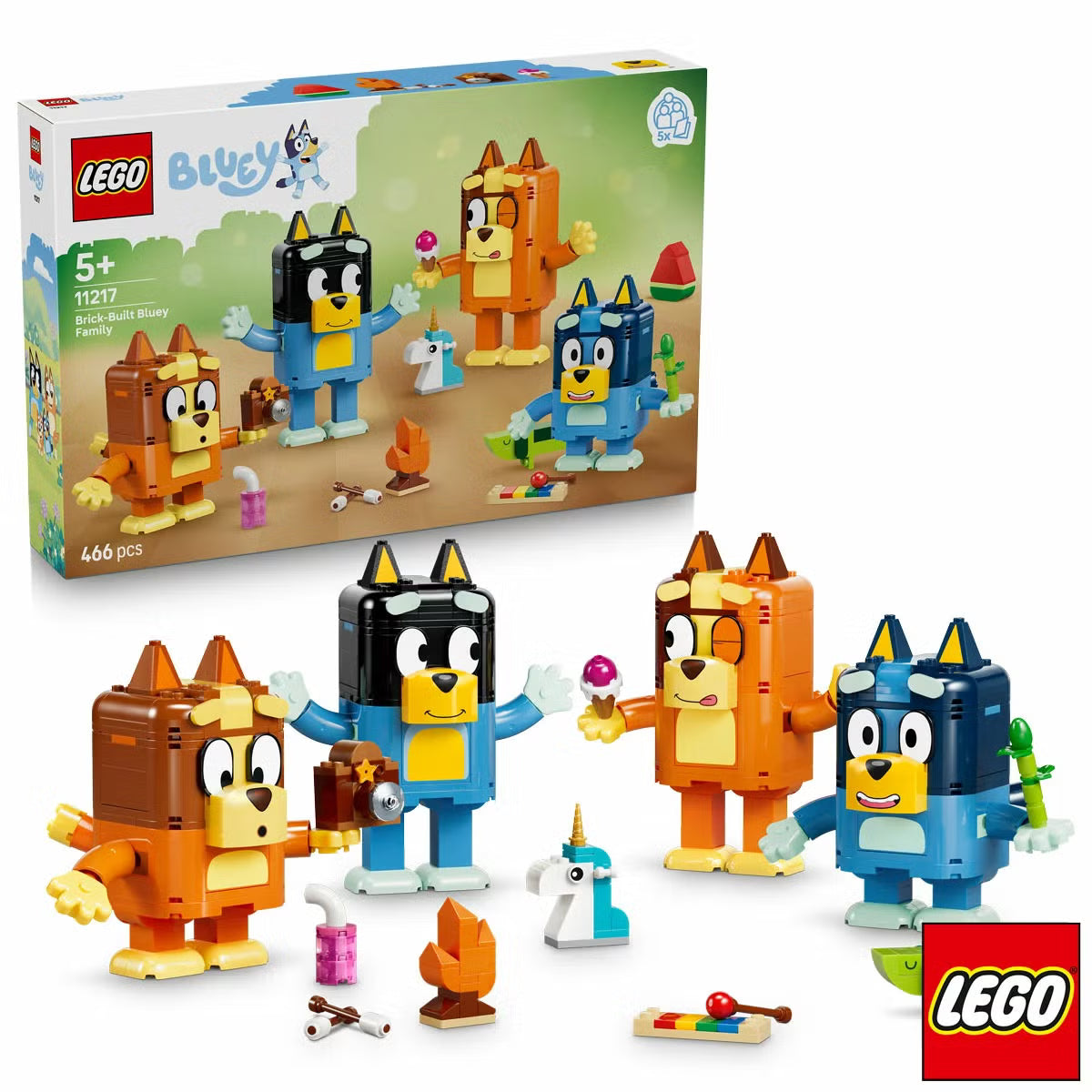 LEGO Bluey Brick-Built Bluey Family - Model 11217 (5+ Years)