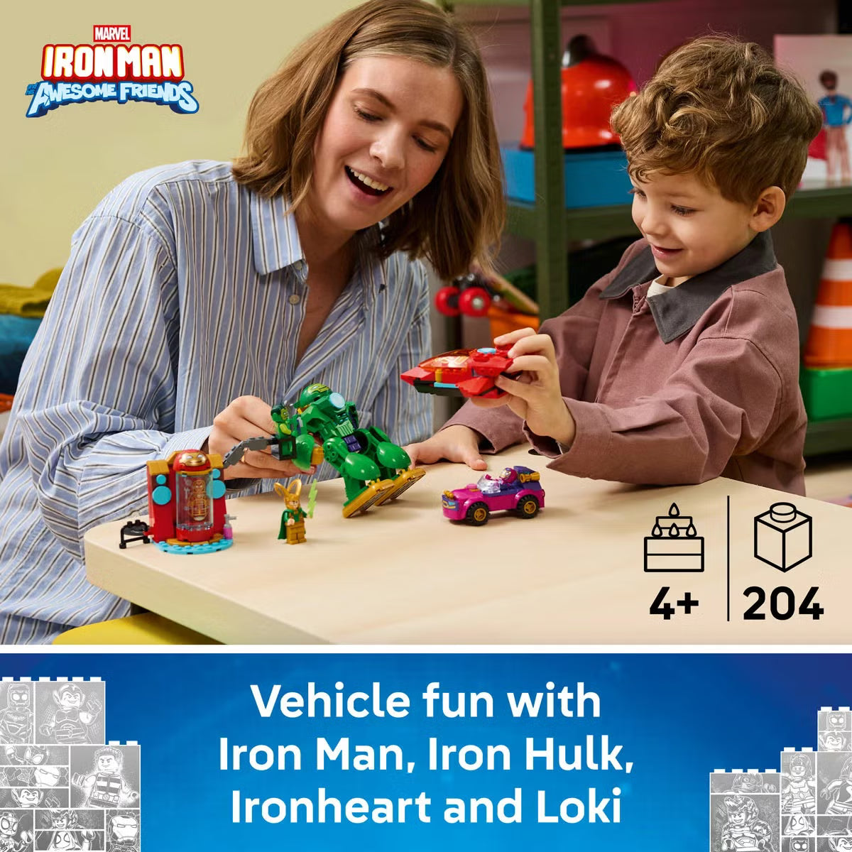 LEGO Marvel Loki vs. Team Iron Man - Model 11211 (4+ Years)