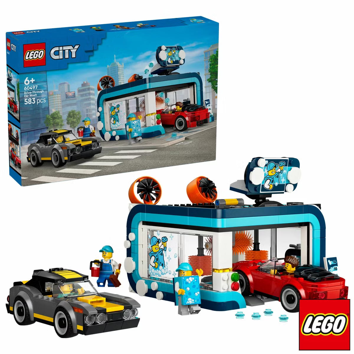 LEGO City Drive-Through Car Wash - Model 60497 (6+ Years)
