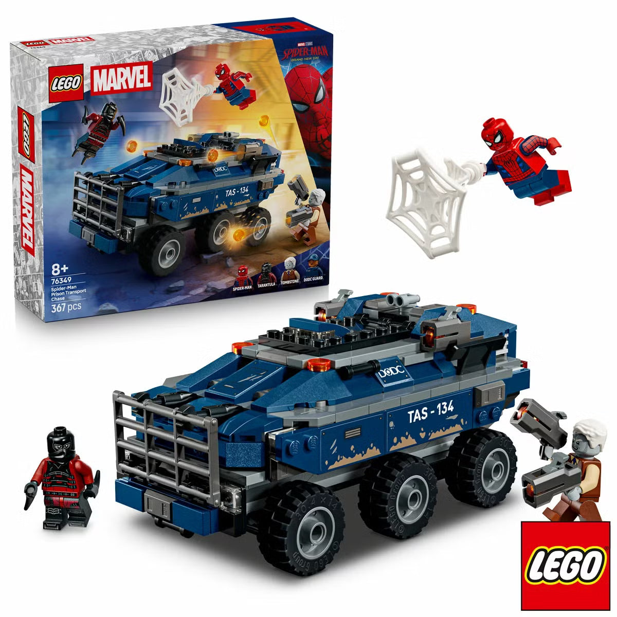 LEGO Marvel Spider-Man Prison Transport Chase - Model 76349 (8+ Years)