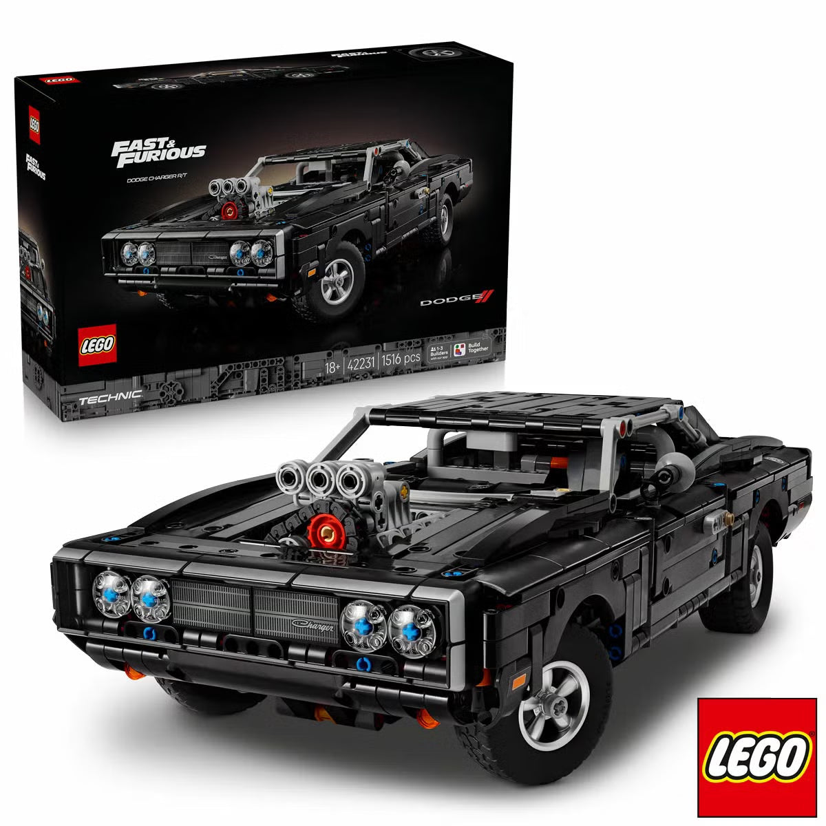 LEGO Technic Fast & Furious Dodge Charger R/T Car - Model 42231 (18+ Years)